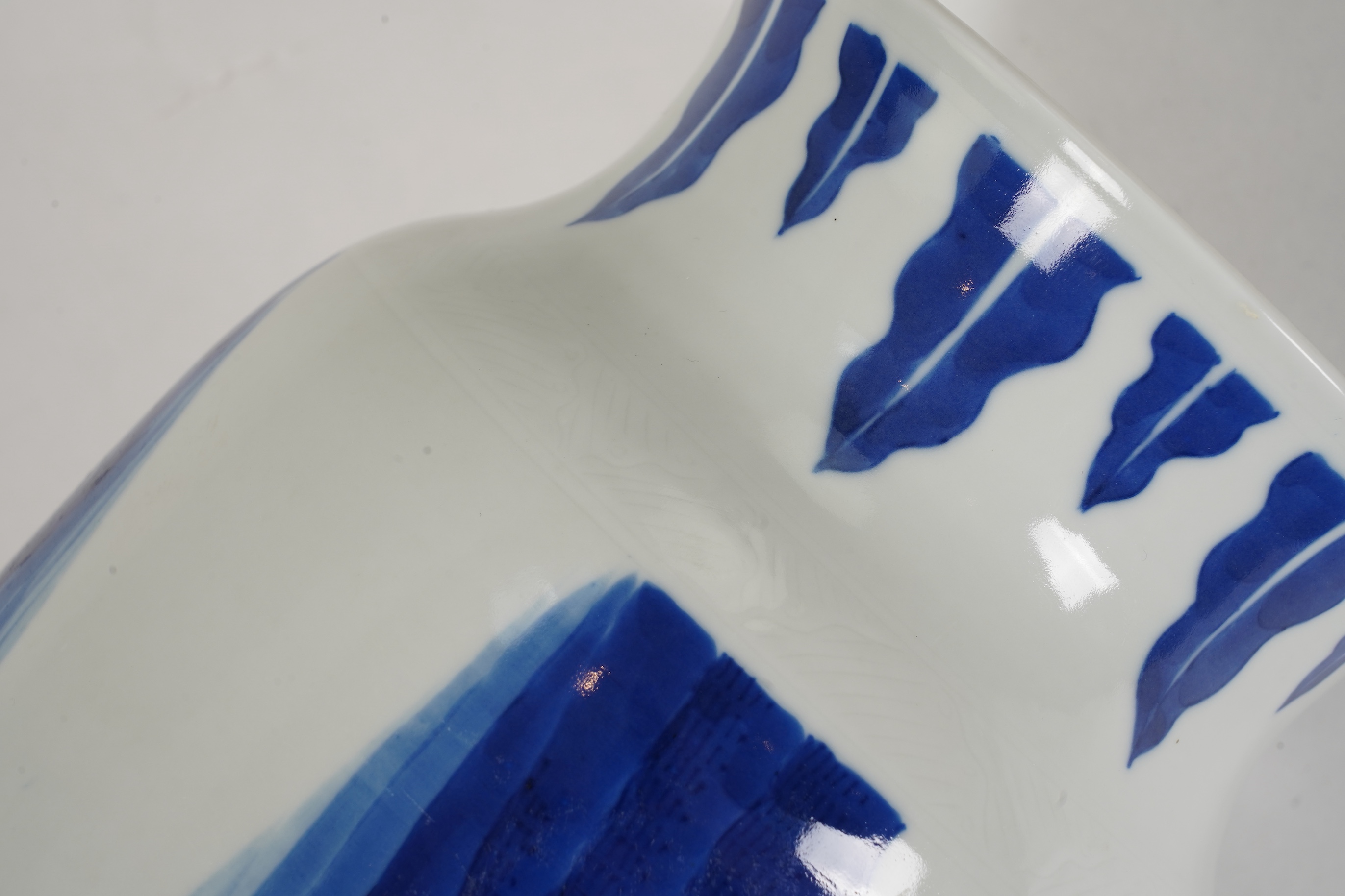 A Chinese blue and white ‘Tan Zi’ rolwagen vase, probably Chongzhen period (1627-1644)